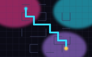 Vignette Labyrinthe : le motif du jeu en néon.