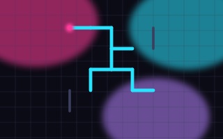 Vignette Tuyaux : le motif du jeu en néon.